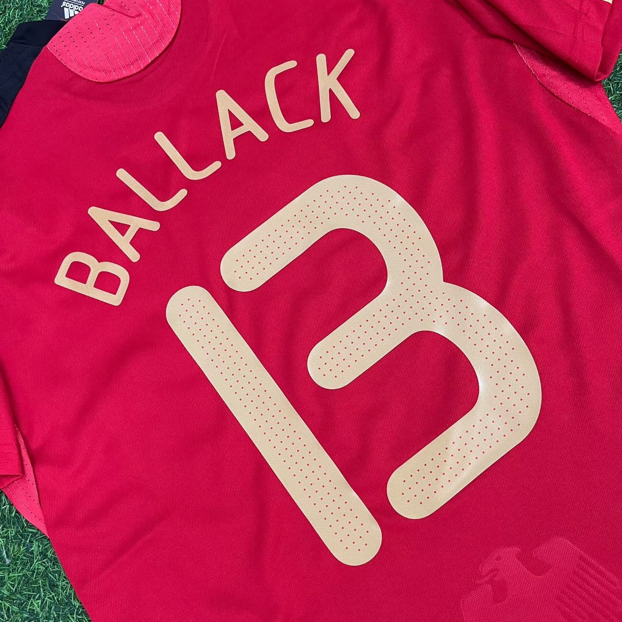 Germany EURO 2008 Michael Ballack Away Red Retro Football Jersey Kit