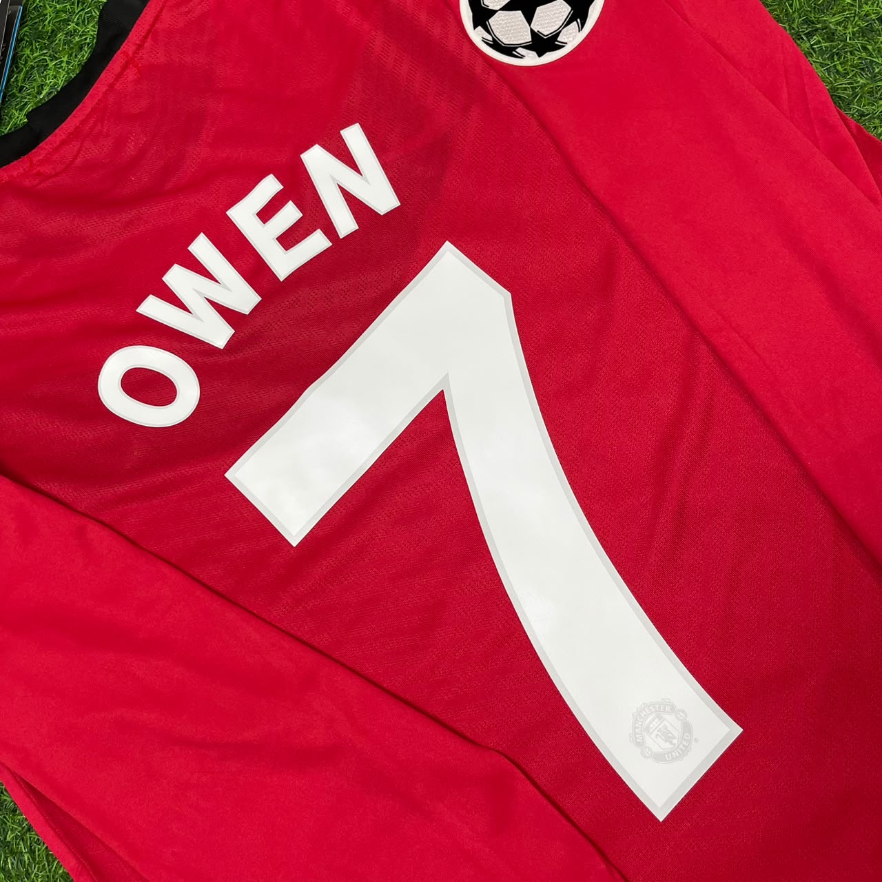 Michael Owen #7 Manchester United 2009-2010 Retro Long Sleeve Football Jersey Kit