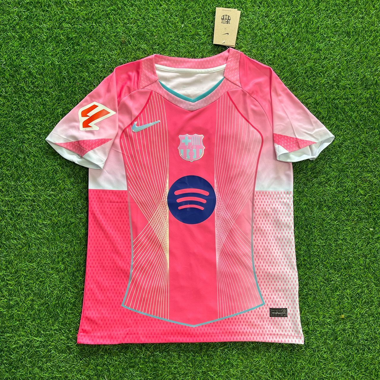 Pau Cubarsi Barcelona Home Pink 2026 Football Jersey