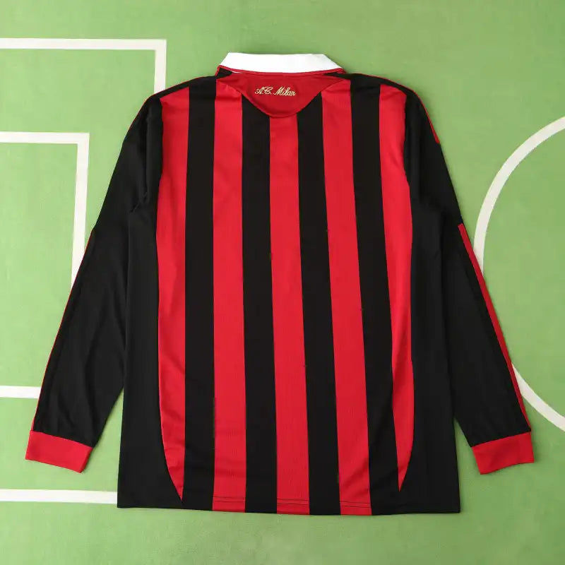 A.C.Milan 09/10 Season Long sleeved Retro Football Jersey Kit