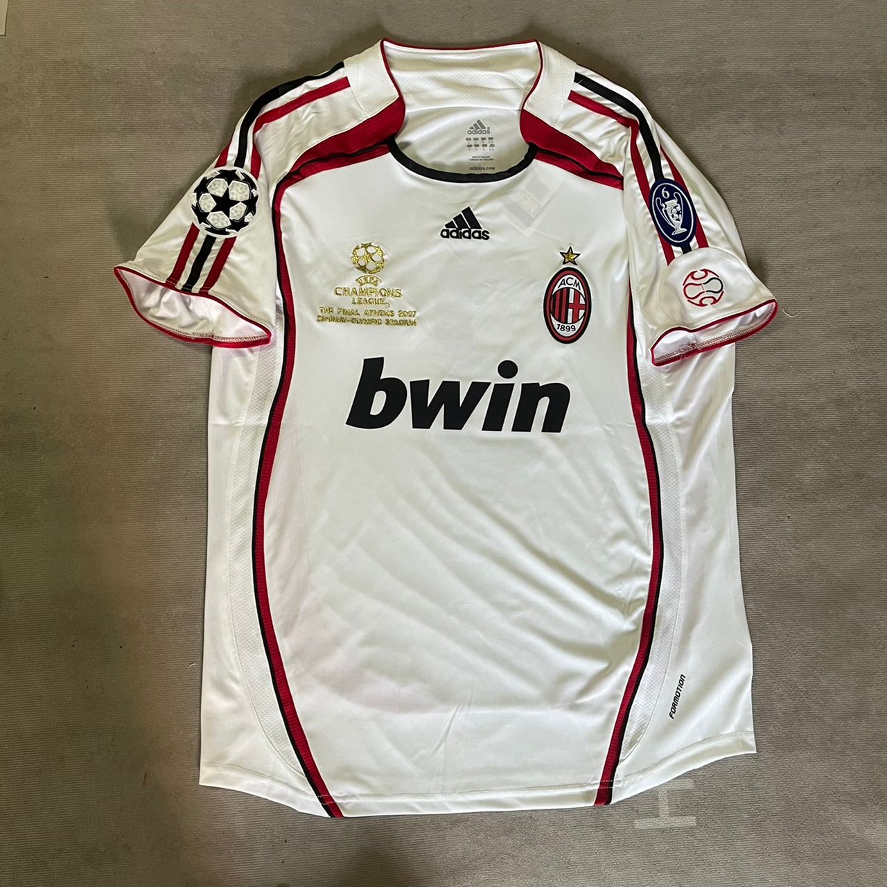 Paolo Maldini Milan 2007 Final Athene Champions League Final White Retro Jersey Trikot Maillot Maglia
