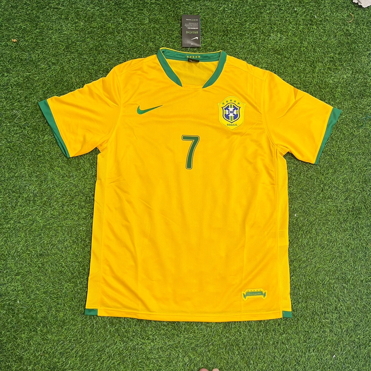 Brazil World Cup 2006 Adriano Leite Ribeiro Football Jersey Kit