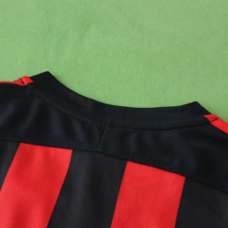 03/04 AC Milan Season Home Black And Red Retro Jersey Trikot Soccer Kit