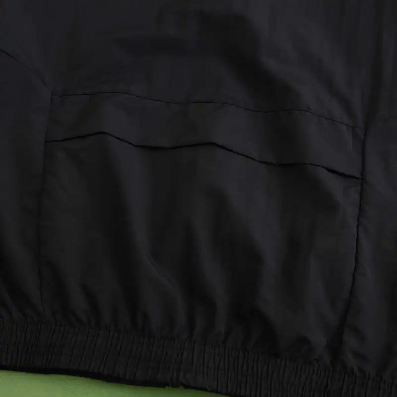 Deutschland schwarzer Trainingsanzug langarmiger Regenmantel Germany Custom Coat Germany Tracksıit