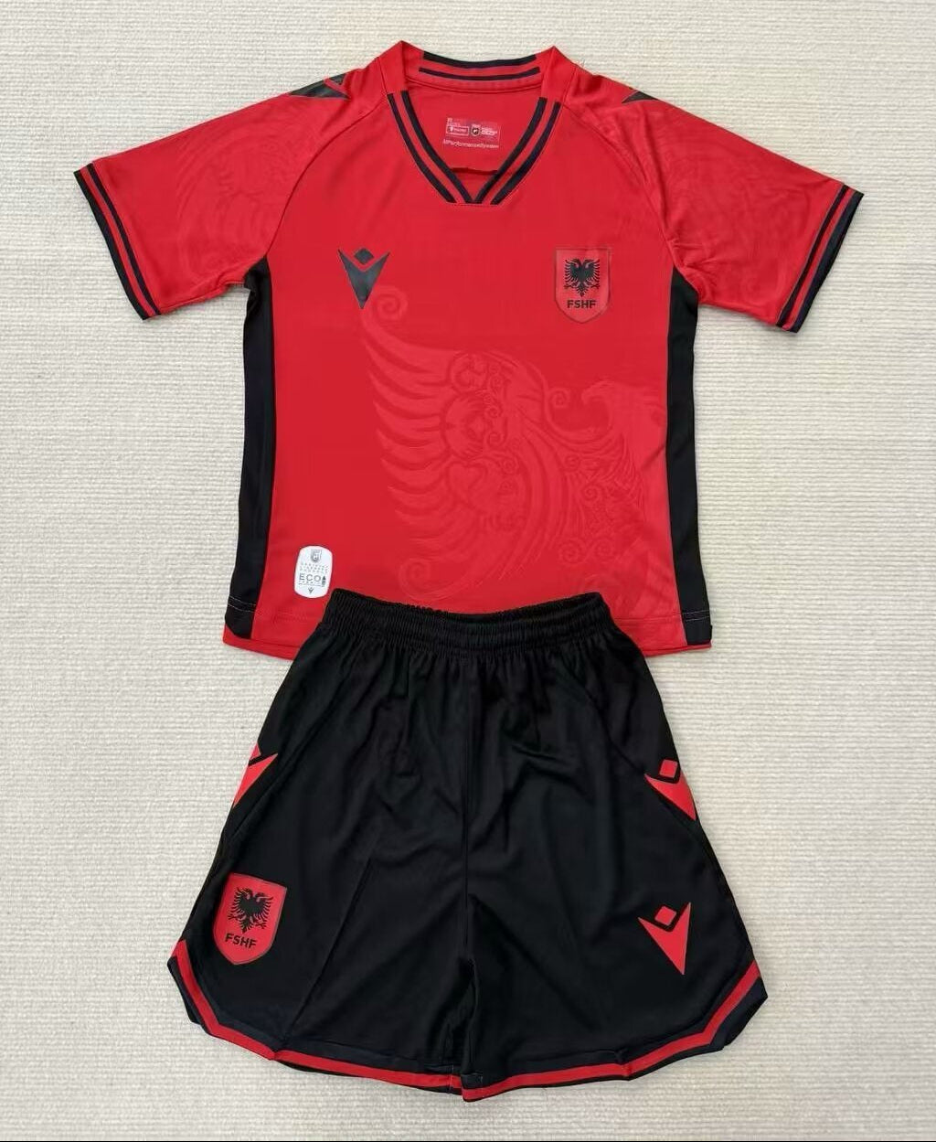 Albania 2025/26 Home Kid Football Jersey