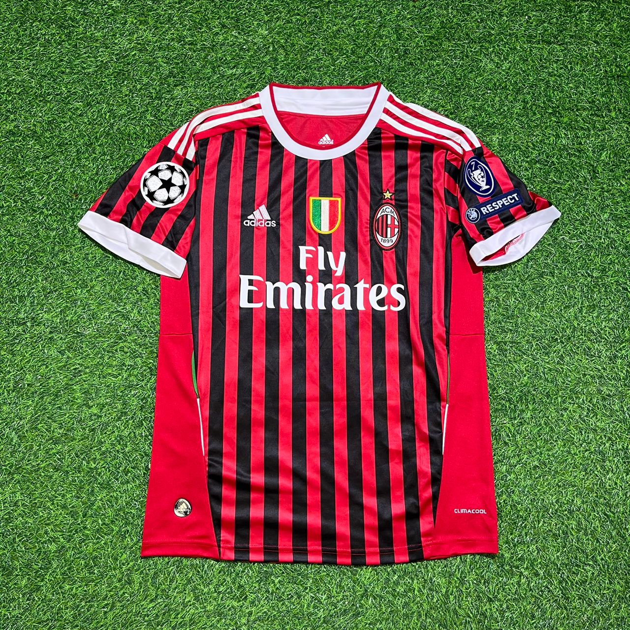 Alessandro Nesta 13 - AC Milan Home 2011/12 Retro Football Jersey Kit