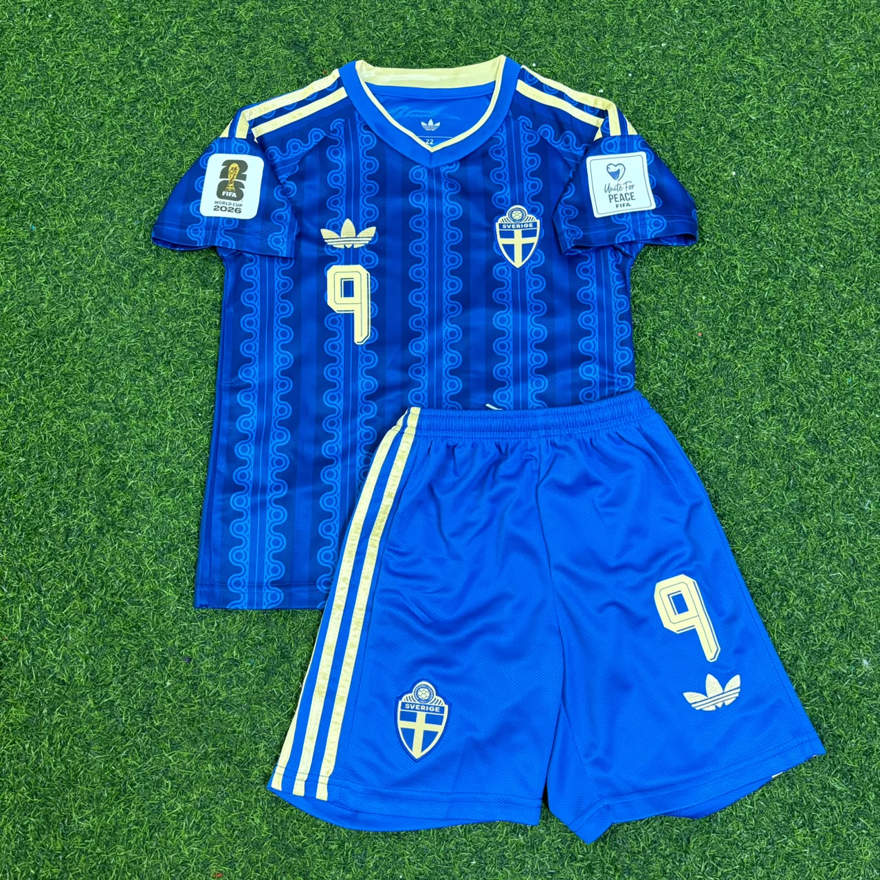 Alexander Isak Sweden 2026 World Cup Away Blue Kids Football Jersey