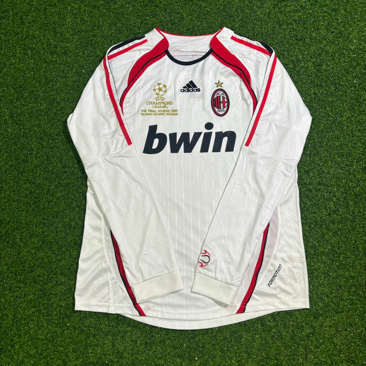 Alexandre Pato #7 AC Milan Away White Long Sleeve Retro Football Jersey