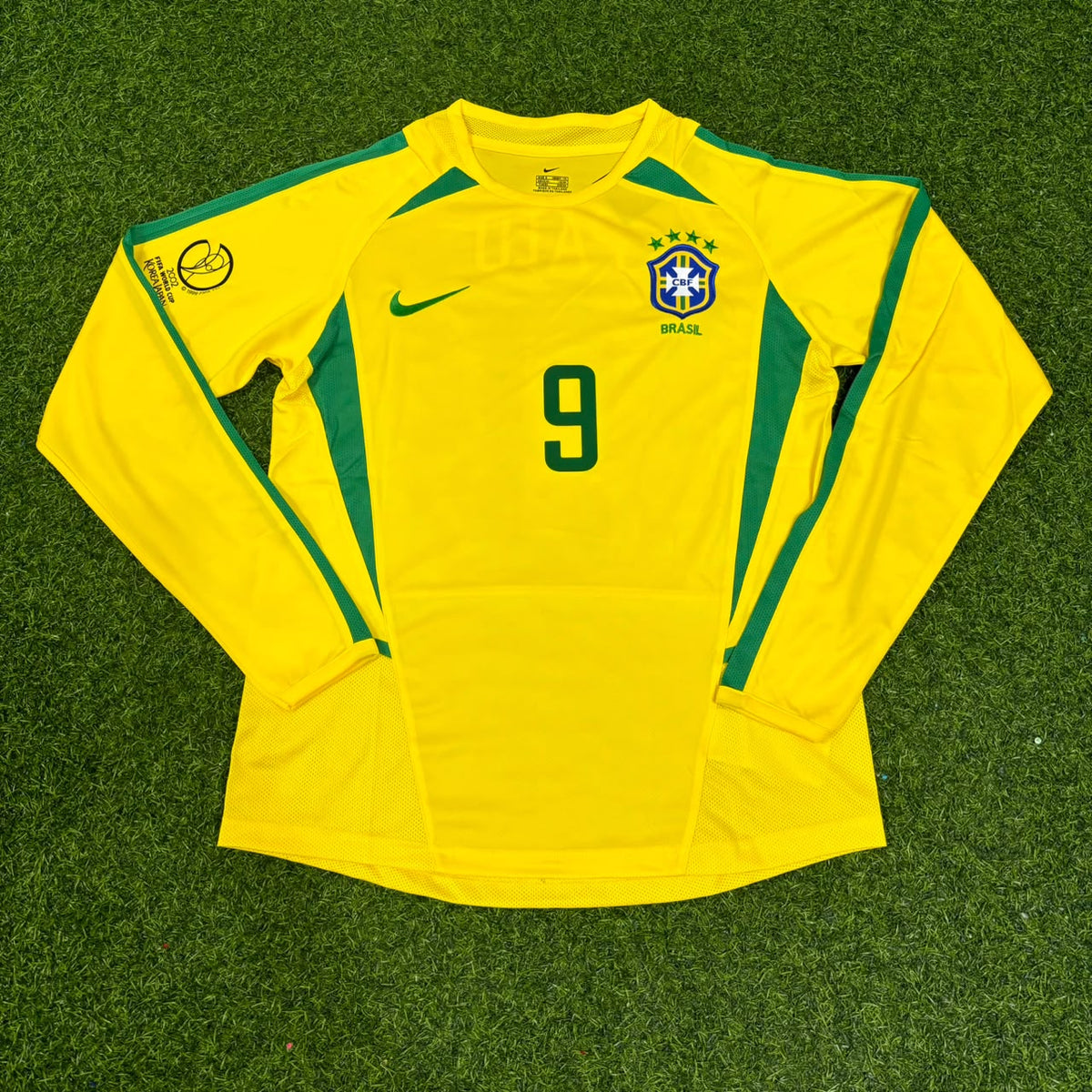 Alexandre Pato Brasil Gelbes Langarm Retro Fußballtrikot