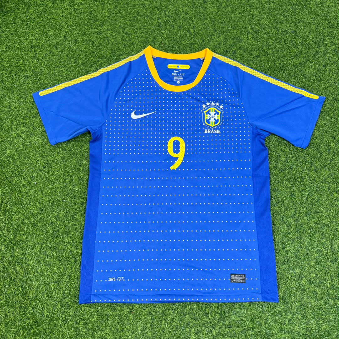Alexandre Pato Brazil 2010 World Cup Retro Blue Football Jersey