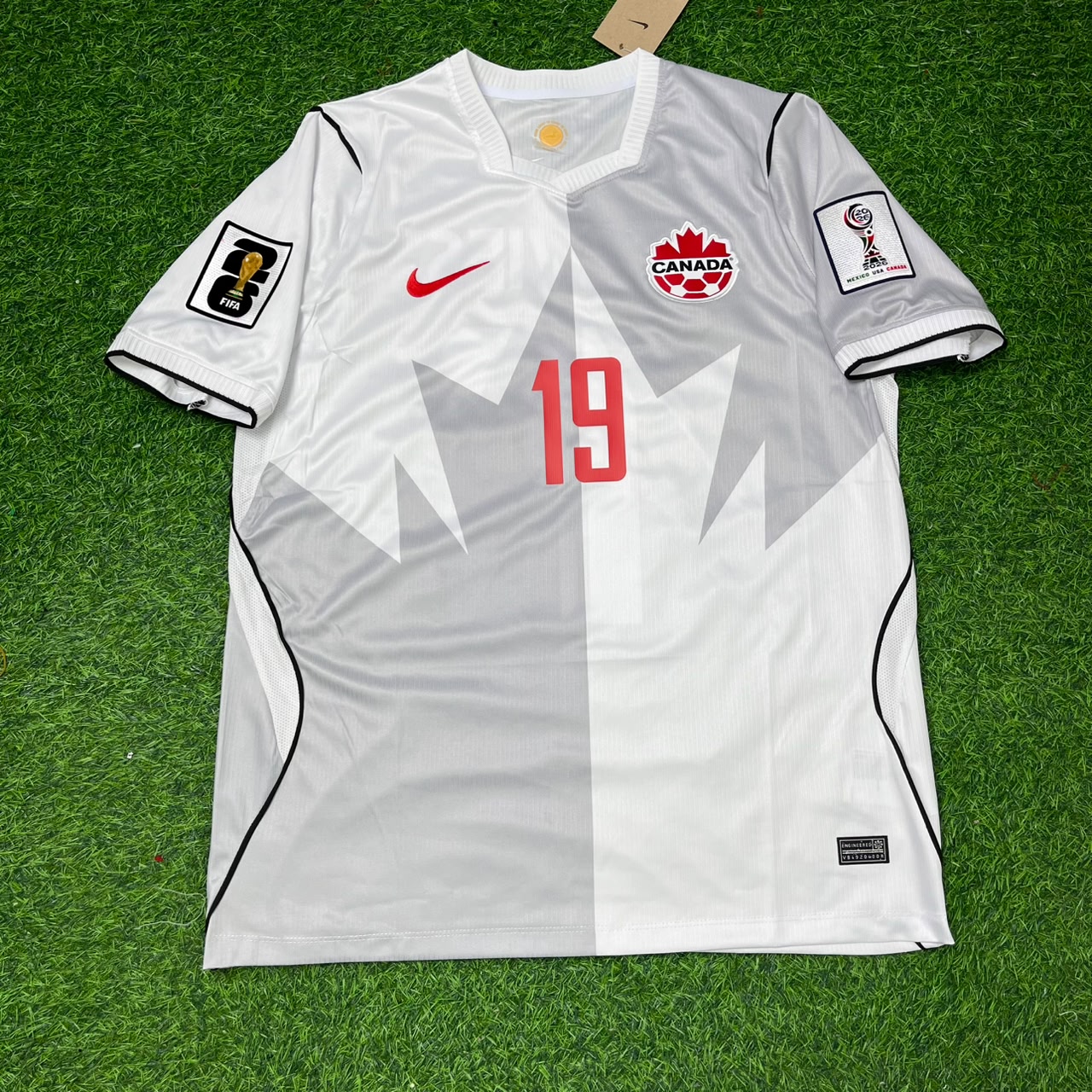 Alphonso Davies Canada 2026 World Cup Away White Football Jersey