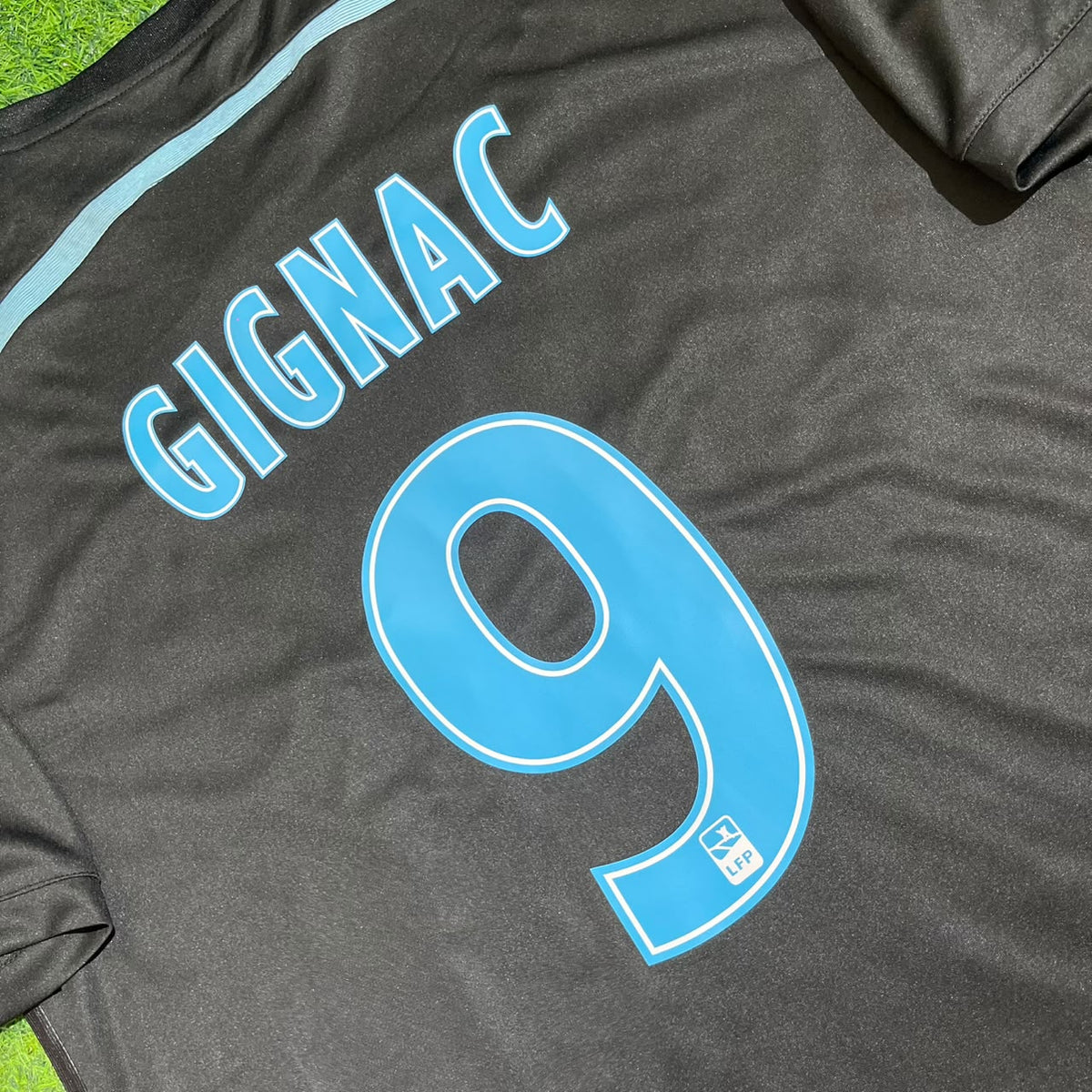 Olympique Marseille 2014-2015 André-Pierre Gignac Season Black Third Retro Football Jersey