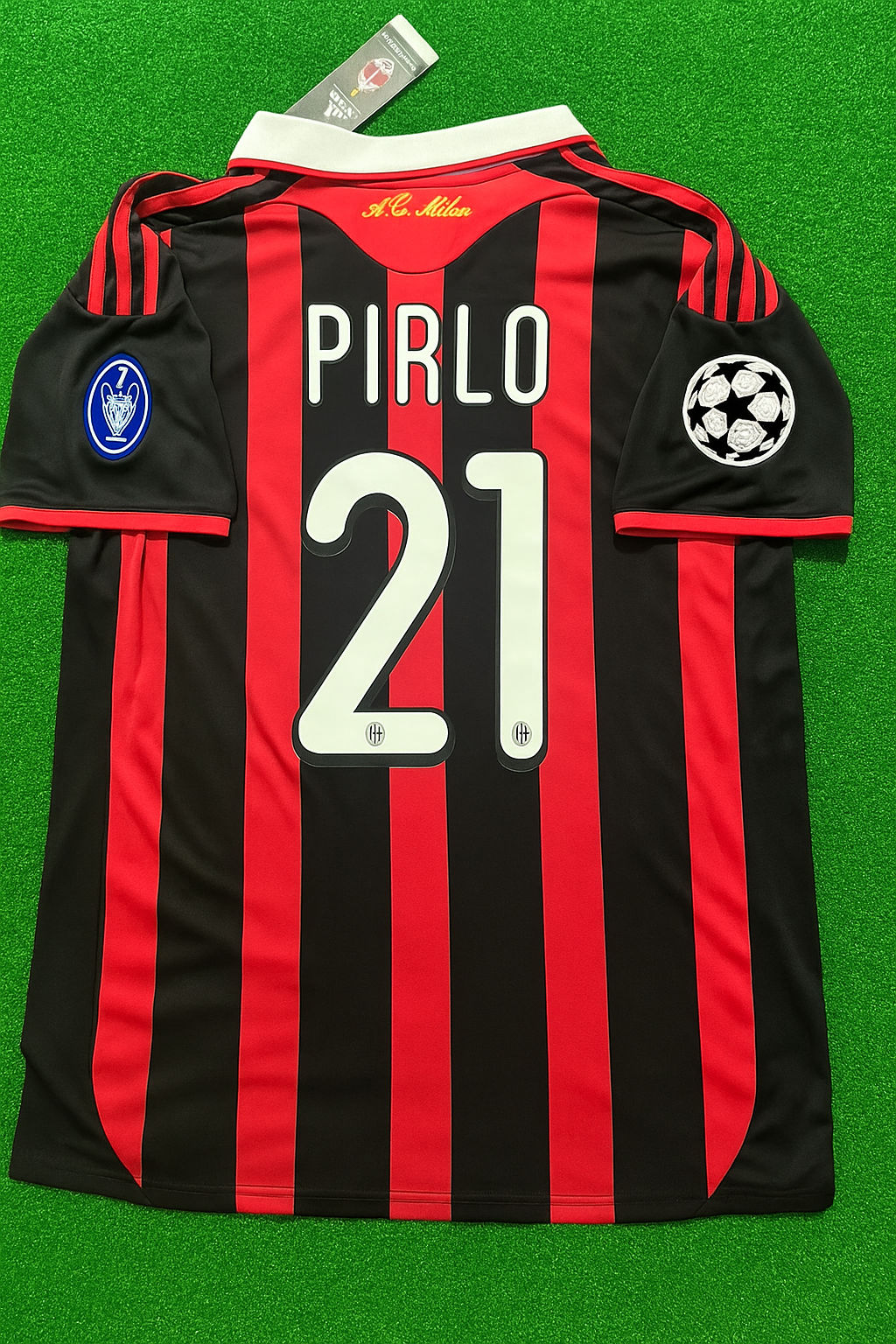 Maillot De Foot AC Milan Vintage - Taille L - Domicile Rouge - Italie
