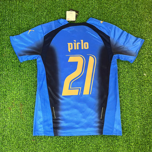 Andrea Pirlo 21 - Italy 2006 World Cup Final Retro Football Jersey Kit