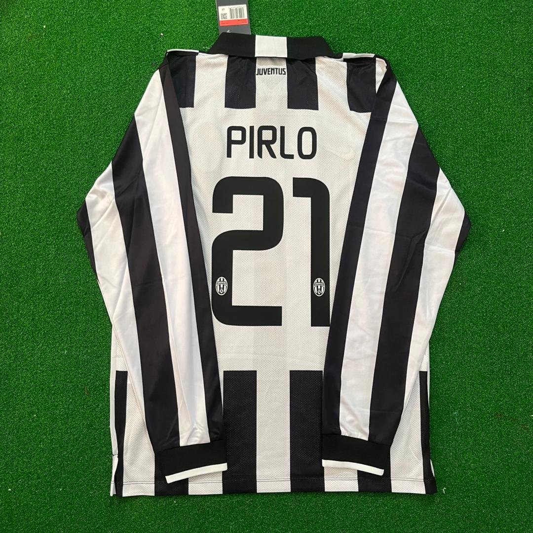 Andrea Pirlo Juventus 2014 2015 Retro Long Sleeve Football Jersey Kit