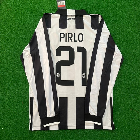Andrea Pirlo Juventus 2014 2015 Retro Long Sleeve Football Jersey Kit