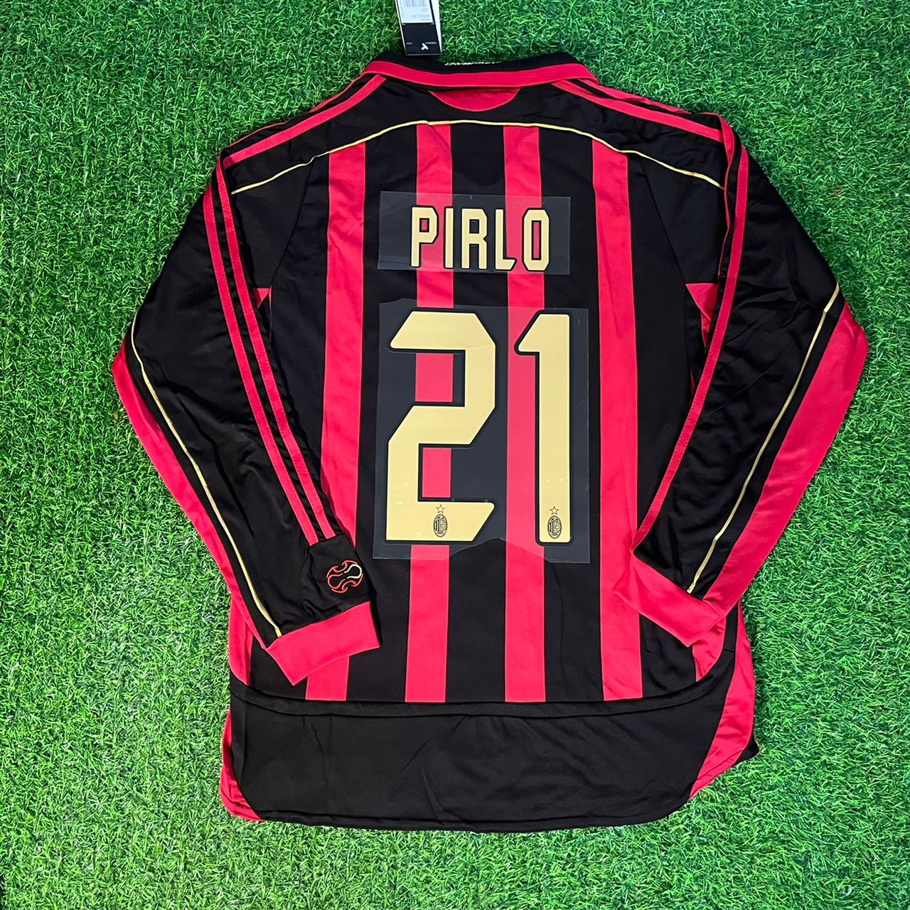 Andrea Pirlo Milan 2006 2007 Retro Long Sleeve Football Jersey Kit