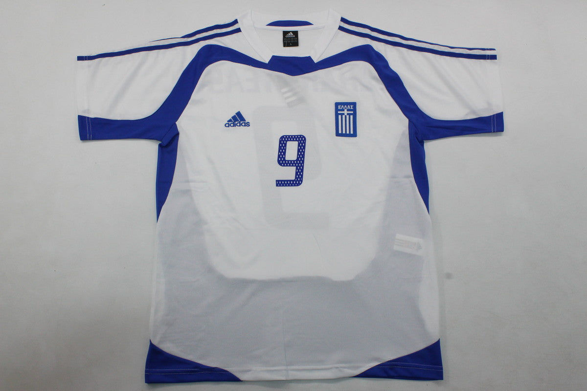Angelos Charisteas Greece EURO 2004 Final Retro Football Jersey Kit