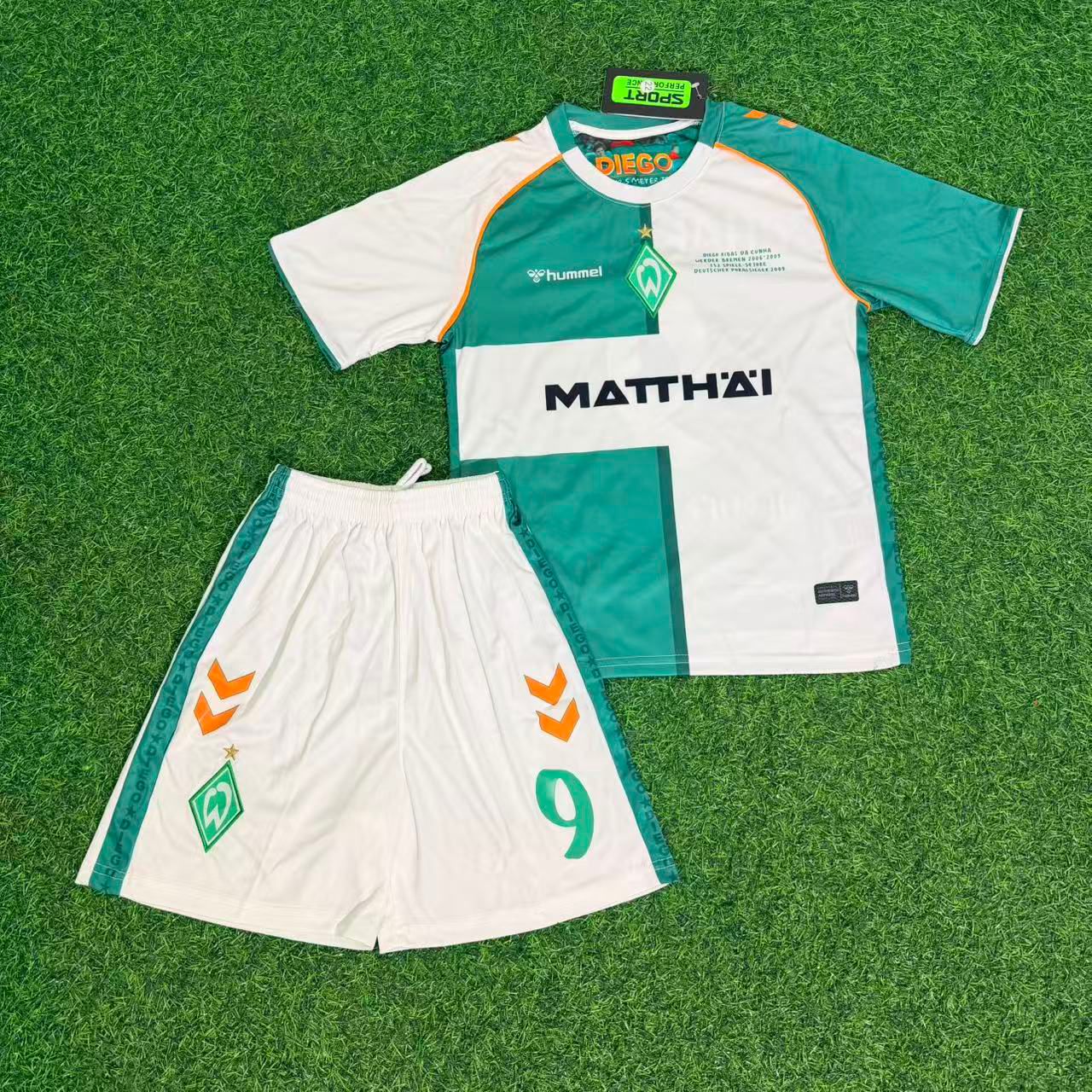 Angelos Charisteas Werder Bremen Anniversary Kids Retro Football Jersey Kit