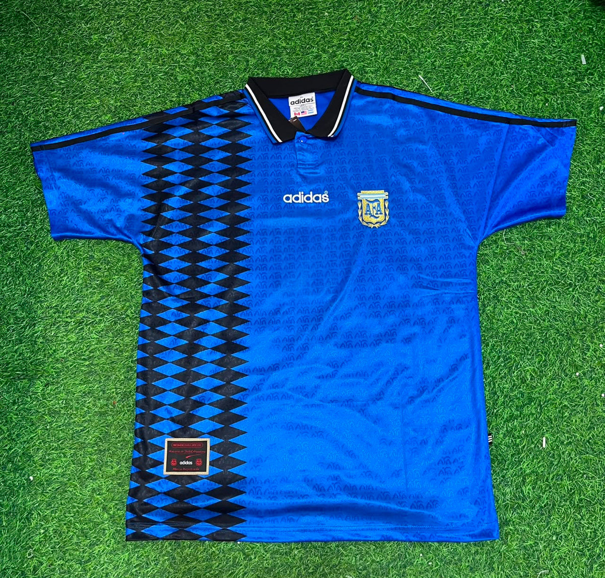 Diego Simeone Argentina 1994 Season Away Blue Retro Football Jersey