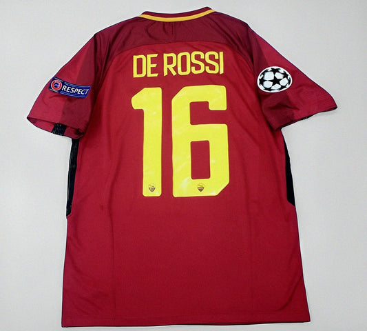 AS Roma Daniele de Rossi 2016 2017 Final Season Nova Camisa Football Jersey Kit