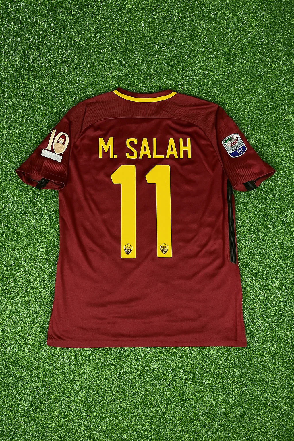 AS Mohamed Salah Roma 2016 2017 Retro Jersey Soccer Kit