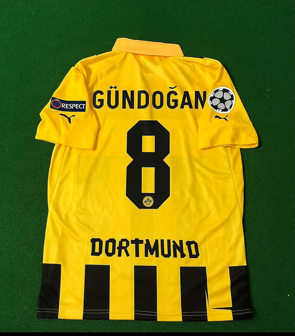 - Ilkay Gundogan Dortmund Home 2012/13 Champions League Retro Kit Jersey Maillot Trikot Soccer Kit