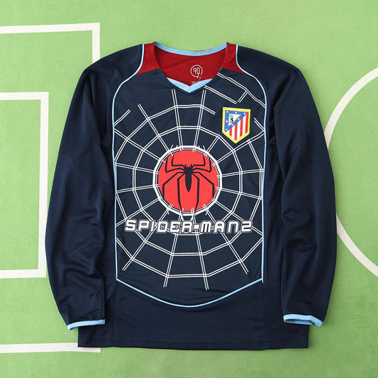 Atlético De Madrid 04/05 Season Spider - Man Themed Retro Football Jersey Kit