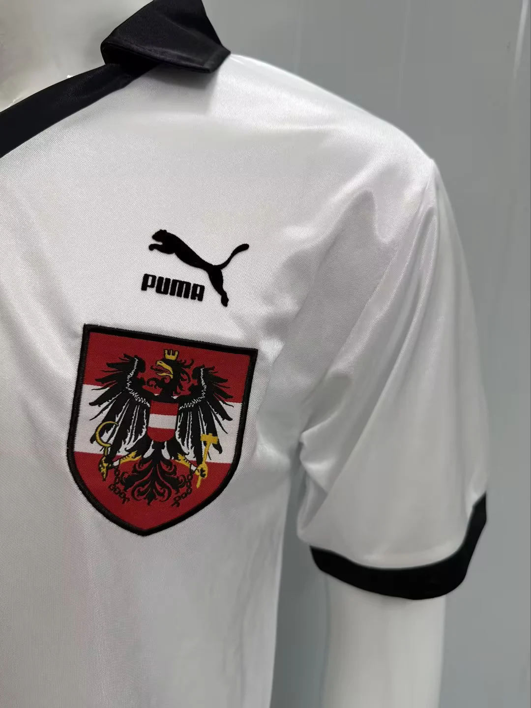 Austria World Cup 1990 White Retro Football Jersey