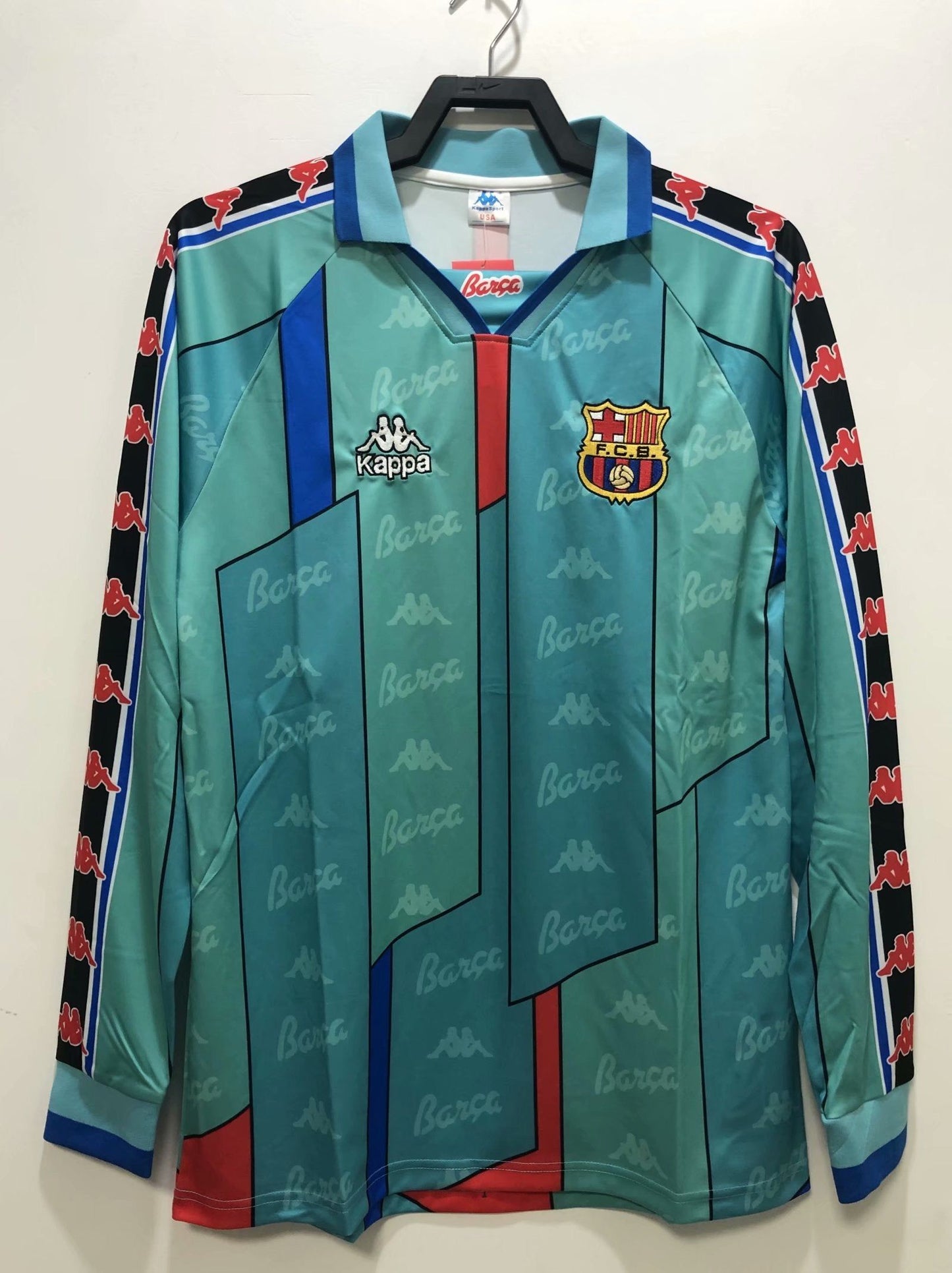 Barcelona 1996 1997 Retro Long Sleeve Football Jersey Kit