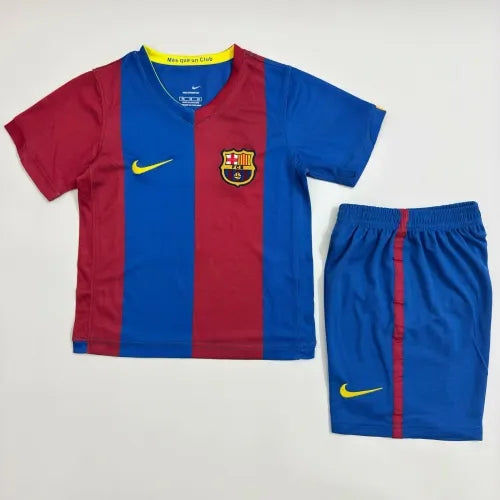 Barcelona 2006 07 Kids Football Jersey Kit