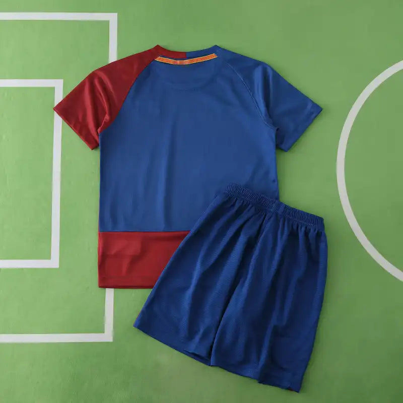 Barcelona 2009 Final Retro Kids Football Jersey Kit