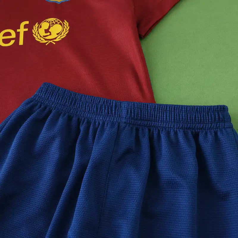 Barcelona 2009 Final Retro Kids Football Jersey Kit