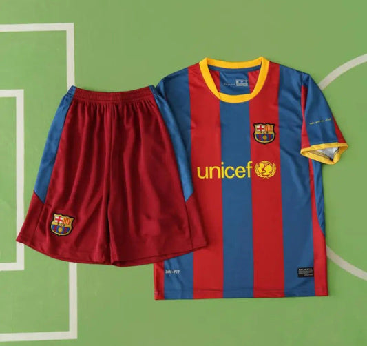 Barcelona 2010/11 Kids Football Jersey Kit