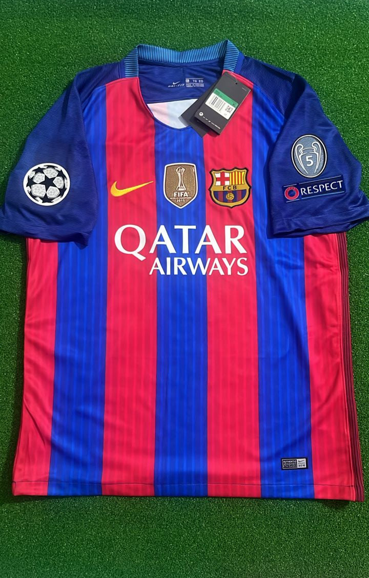 – Arda Turan Barcelona 2016/17 Home Retro Jersey Trikot Maillot Soccer Kit