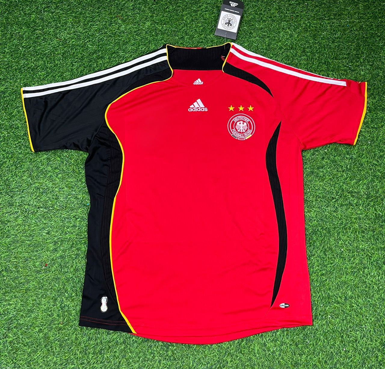 Jürgen Klinsmann Germany Red Black Retro Football Jersey Kit