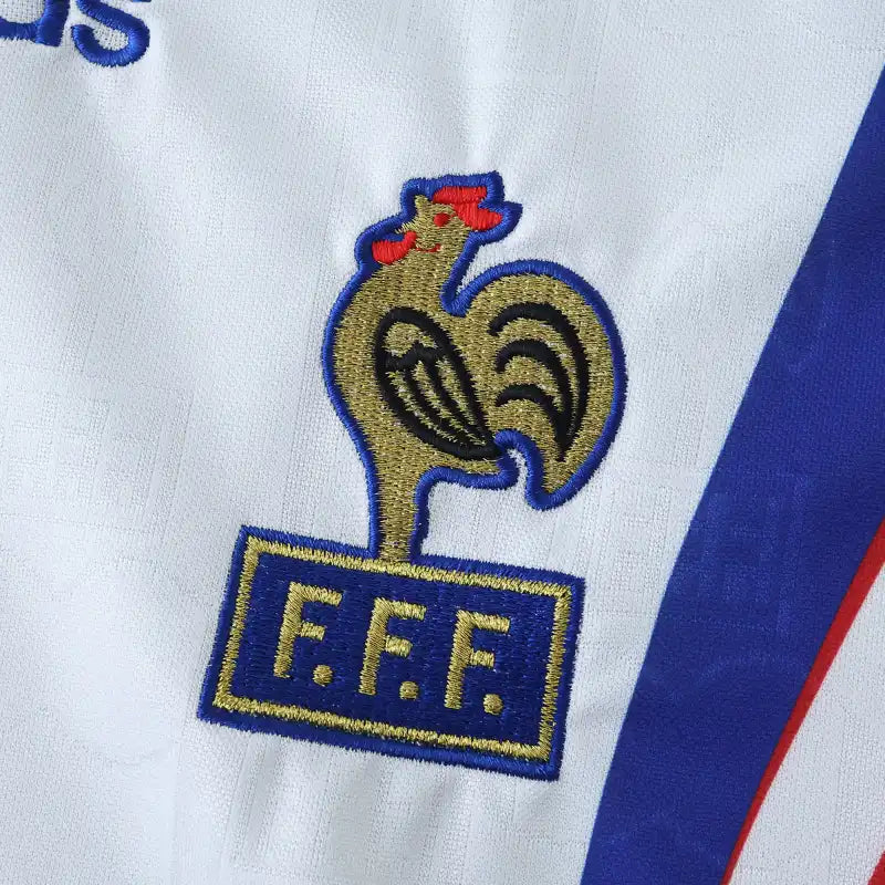 Season France 1996 Away White Retro Jersey Trikot Soccer Kit