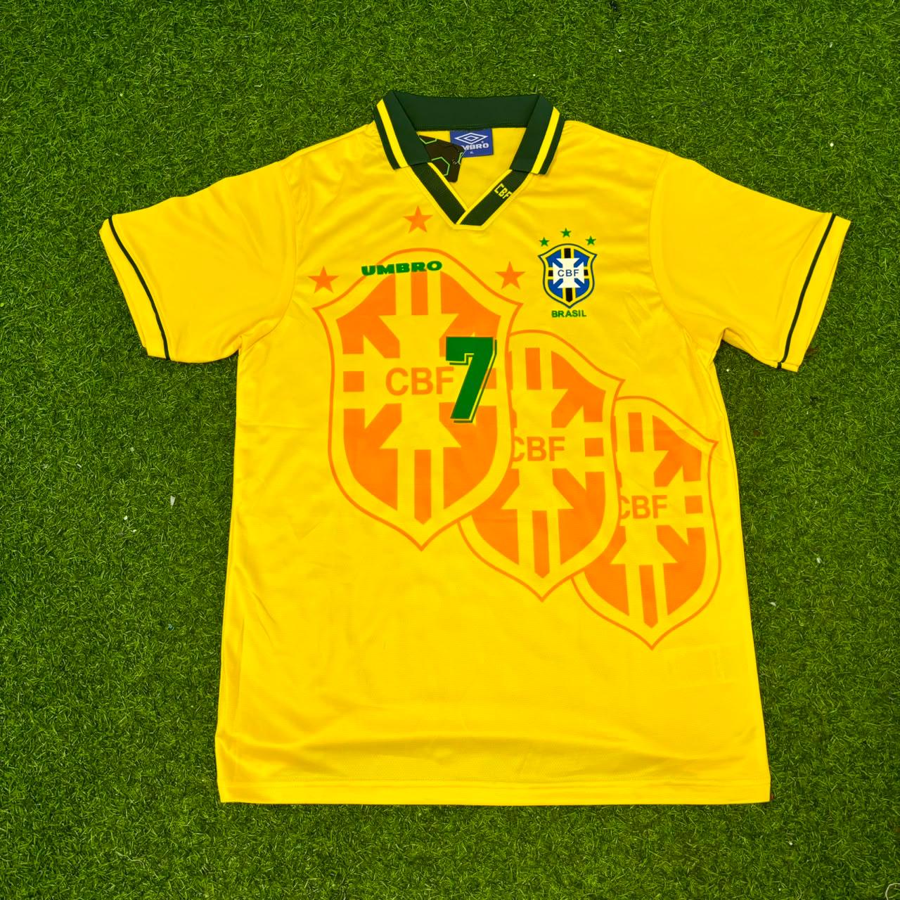 Brazil World Cup 1994 Bebeto #7 Final Retro Football Jersey