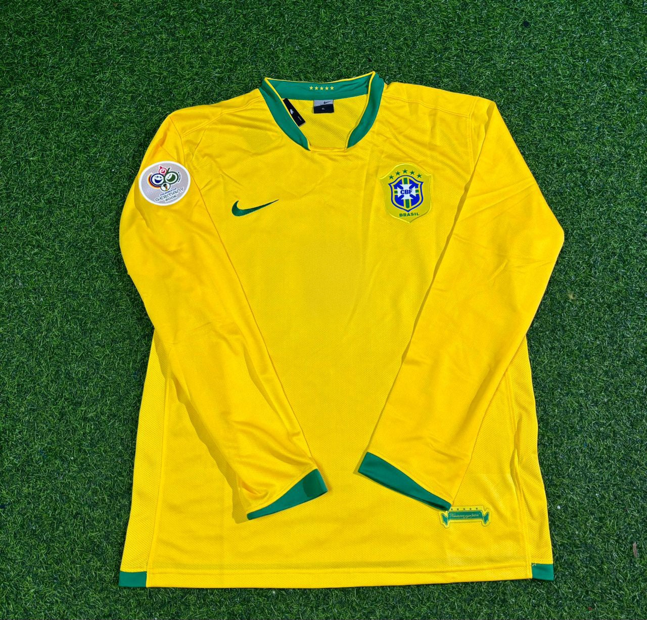 Brazil World Cup 2006 Lucio #3 Long Sleeve Football Jersey