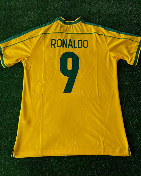 Phenomenon Ronaldo Nazario Brazil Retro Football Jersey Kit