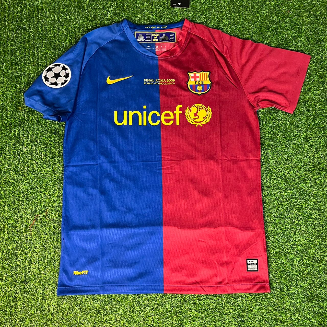 5 Carles Puyol – Barcelona 2009 UEFA Champions League Final Retro Kit Jersey – | Trikot | Maillot Soccer Kit