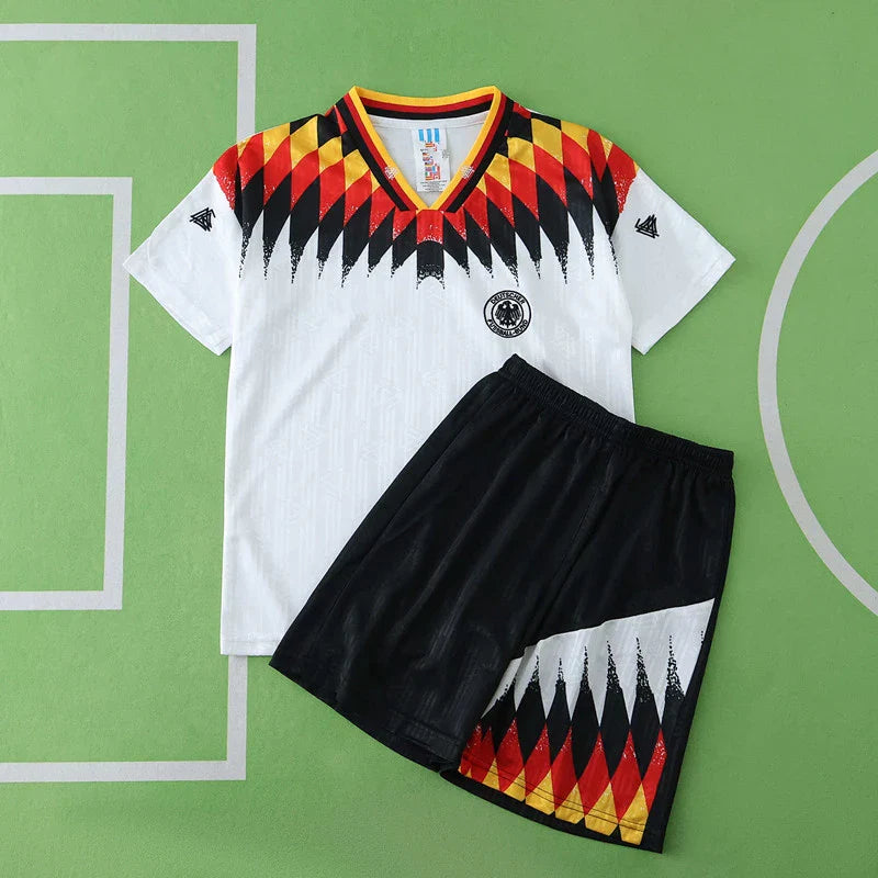 Germany 1994 Home Retro Kids Kit Jersey KinderTrikot Maillot Enfant