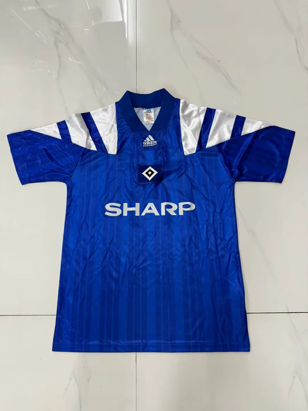 HSV 92-93 Heimtrikot Blau Fusball Hamburger SV Retro Heimtrikot Soccer Kit Football Jersey