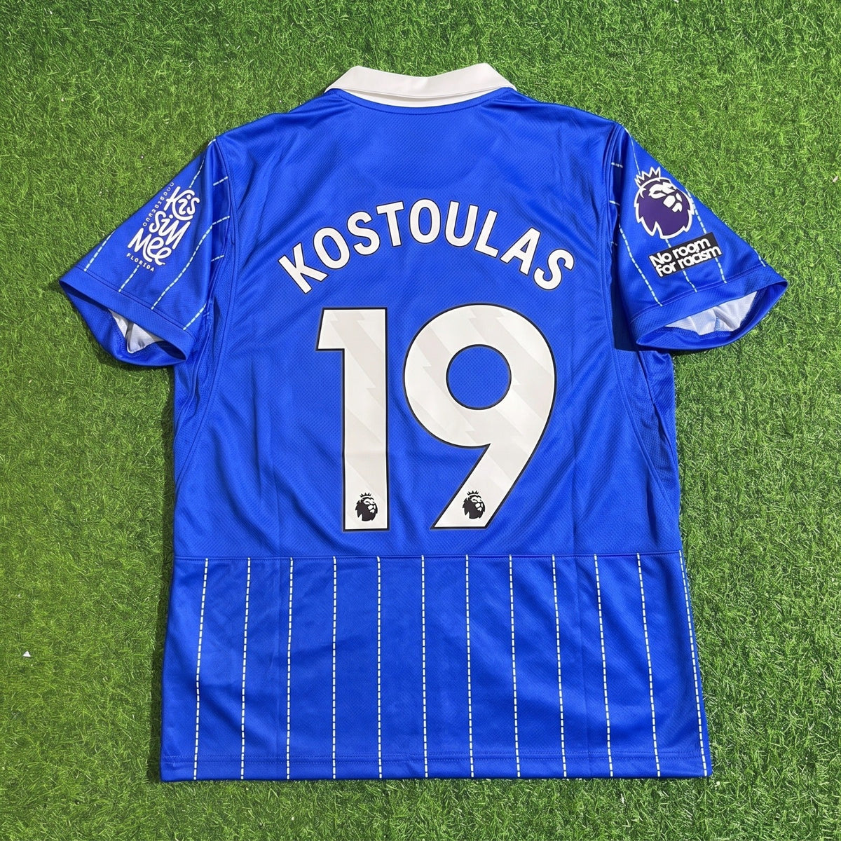 Brighton 2026-2027 Charalampos Kostoulas #19 Home Blue Football Jersey