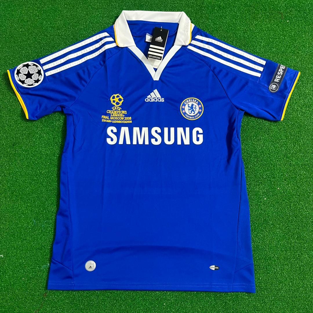 Didier Drogba 11 Chelsea 2008 Champhions League Final Football Jersey Kit