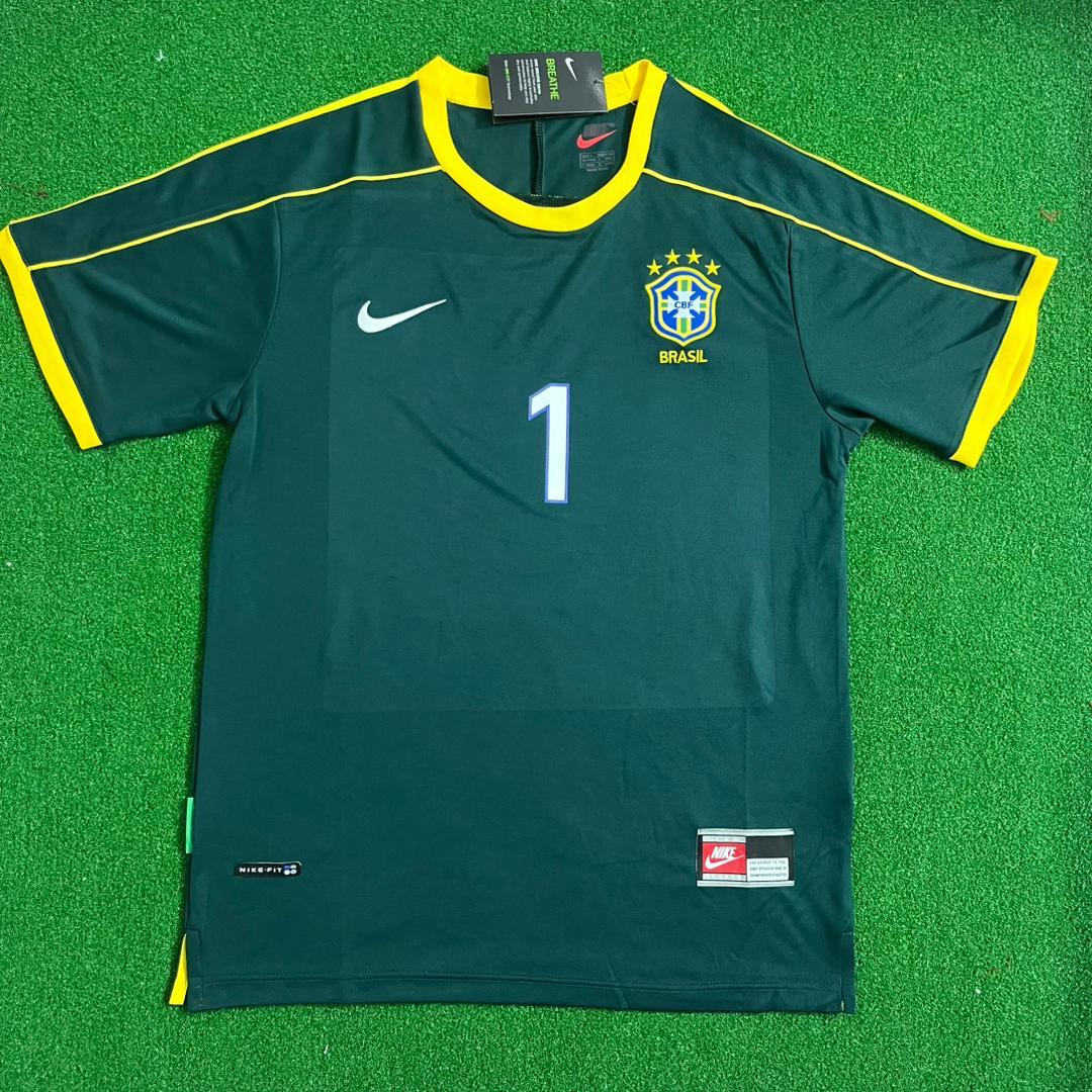Claudio Taffarel Brazil 1998 Retro Goalkeeper Football Jersey Kit