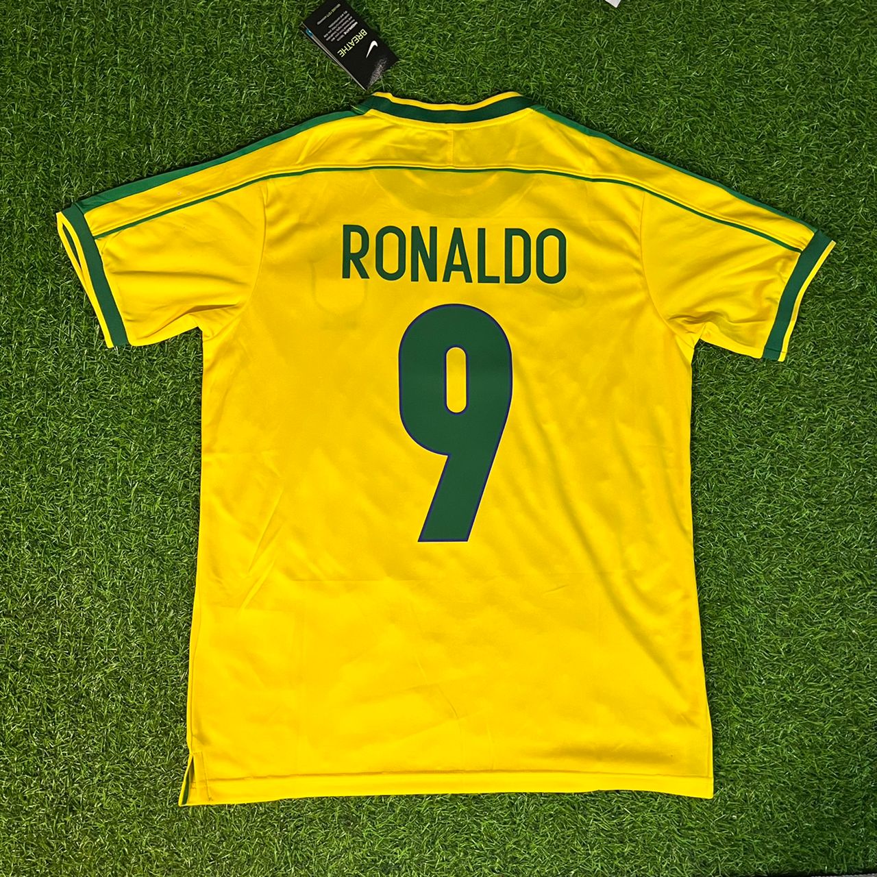 Ronaldo Nazario Brazil 1998 World Cup Retro Football Jersey Kit