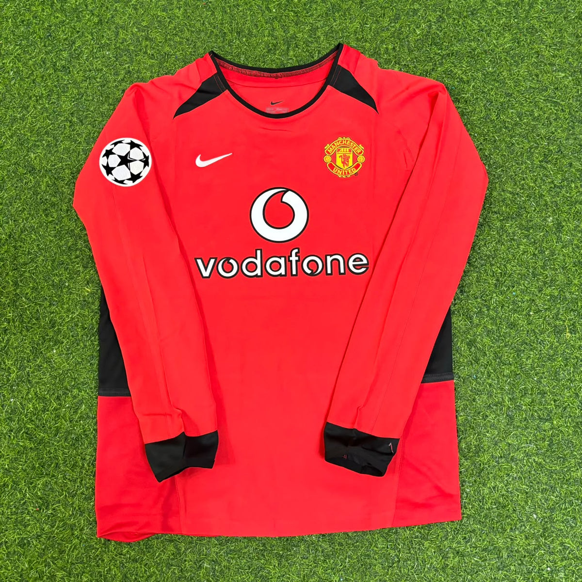 Cristiano Ronaldo Manchester United 2002 2004 Retro Long Sleeve Football Jersey Kit