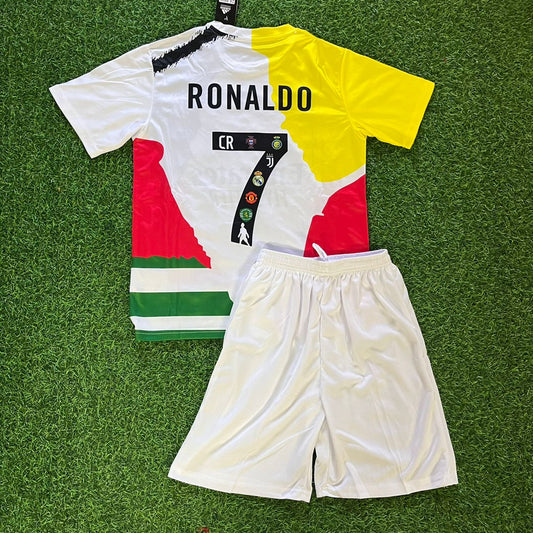 Cristiano Ronaldo #cr7 GOAT Combo All Teams Special Kids Football Jersey Kit