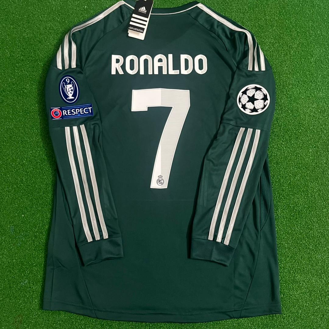 Cristiano Ronaldo CR7 Real Madrid 2012 - 2013 Champions League Long Sleeve Football Jersey Kit